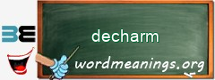 WordMeaning blackboard for decharm